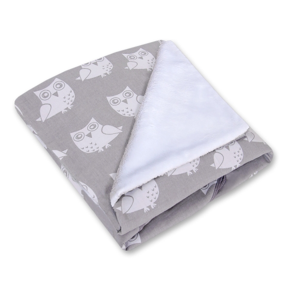 Couverture Double Face pour Siège Auto Gris Hiboux