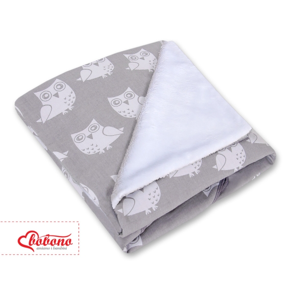 Couverture Double Face pour Siège Auto Gris Hiboux