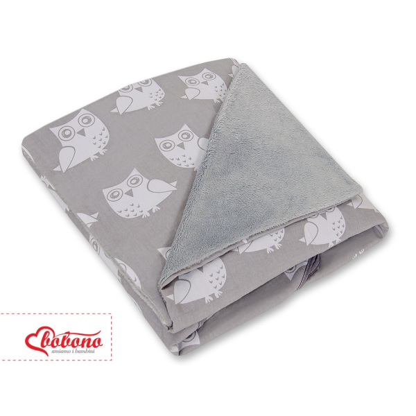 Couverture Double Face pour Siège Auto Gris Hiboux