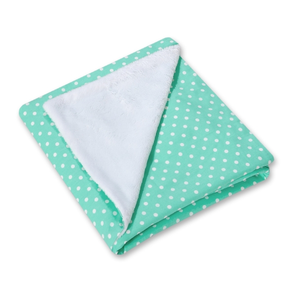Couverture Double Face pour Siège Auto Menthe à Pois