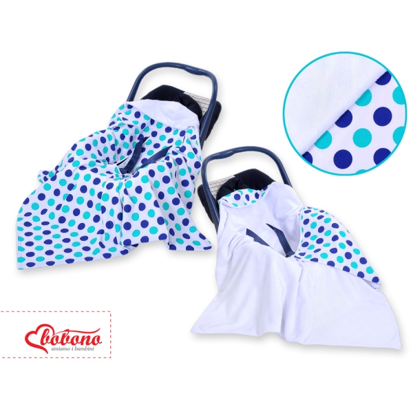 Couverture Double Face pour Siège Auto Menthe Bleu Foncé