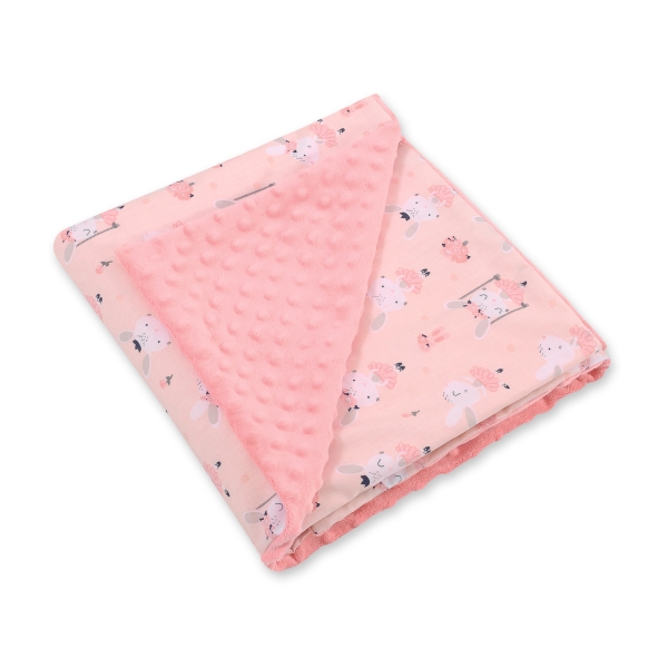 Couverture Double Face pour Siège Auto Rose Ballerines Rose Poudré