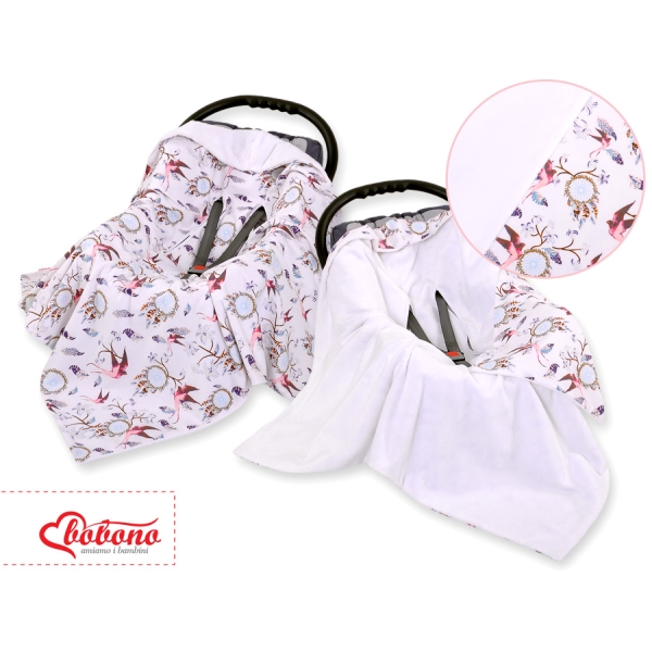 Couverture Double Face pour Siège Auto Rose Hirondelle