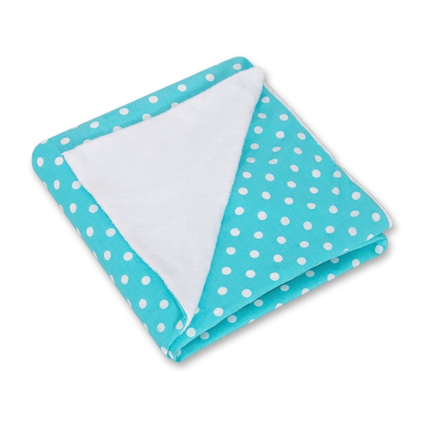 Couverture Double Face pour Siège Auto Turquoise à Pois