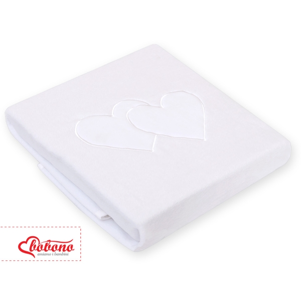Couverture pour Bébé en Molleton Polaire Blanc Cœurs