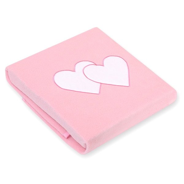 Couverture pour Bébé en Molleton Polaire Rose Cœurs