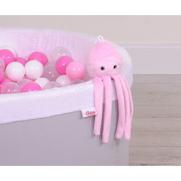 Doudou Pieuvre avec Hochet Rose