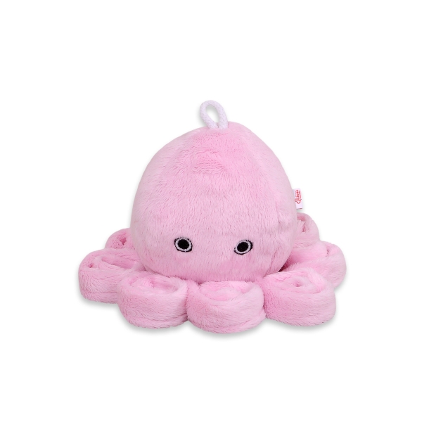 Doudou Pieuvre avec Hochet Rose