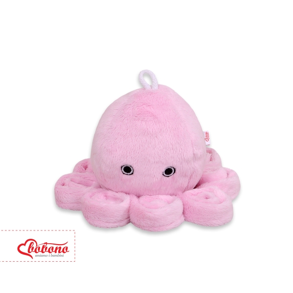 Doudou Pieuvre avec Hochet Rose