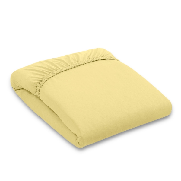Drap en Jersey pour Lit de Bébé 120x60 cm  Jaune