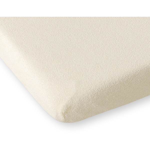Drap en Tissu éponge pour Lit Bébé 120x60 cm  Crème