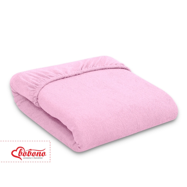 Drap en Tissu éponge pour Lit Bébé 120x60 cm  Rose