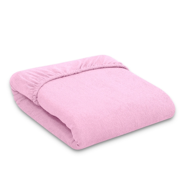 Drap en Tissu éponge pour Lit Bébé 120x60 cm  Rose