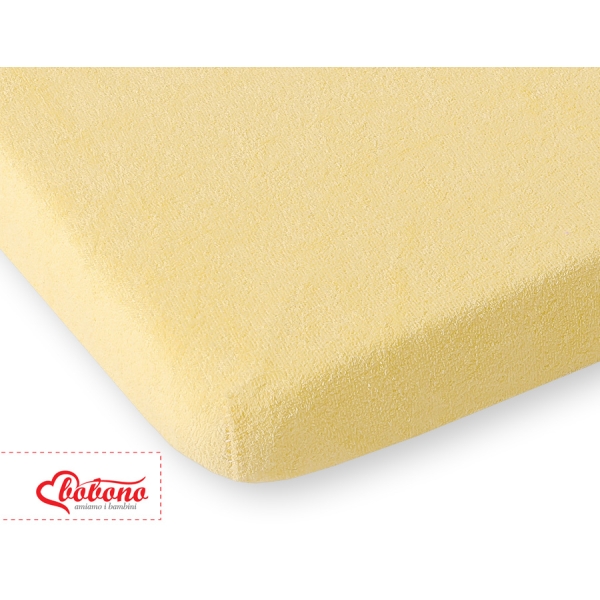 Drap en Tissu éponge pour Lit Bébé 140x70 cm Jaune