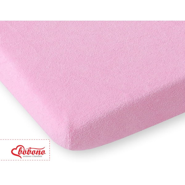 Drap en Tissu éponge pour Lit Bébé 140x70 cm Rose