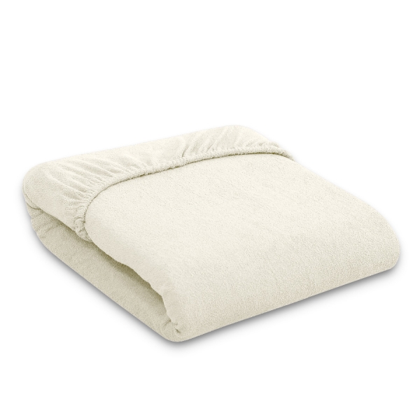 Drap Housse en éponge pour Lit Bébé 70x140 cm Crème