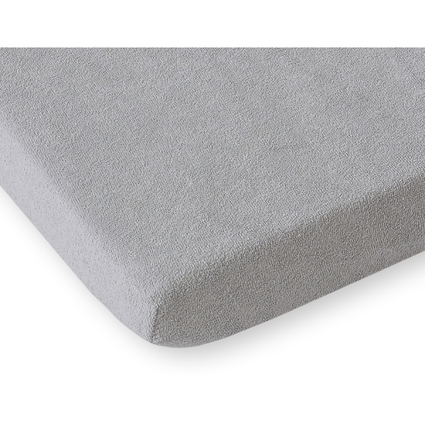 Drap Housse en éponge pour Lit Bébé 70x140 cm Gris