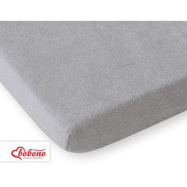 Drap Housse en éponge pour Lit Bébé 70x140 cm Gris