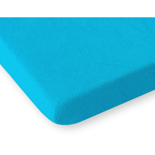 Drap Housse en éponge pour Lit Bébé 70x140 cm Turquoise