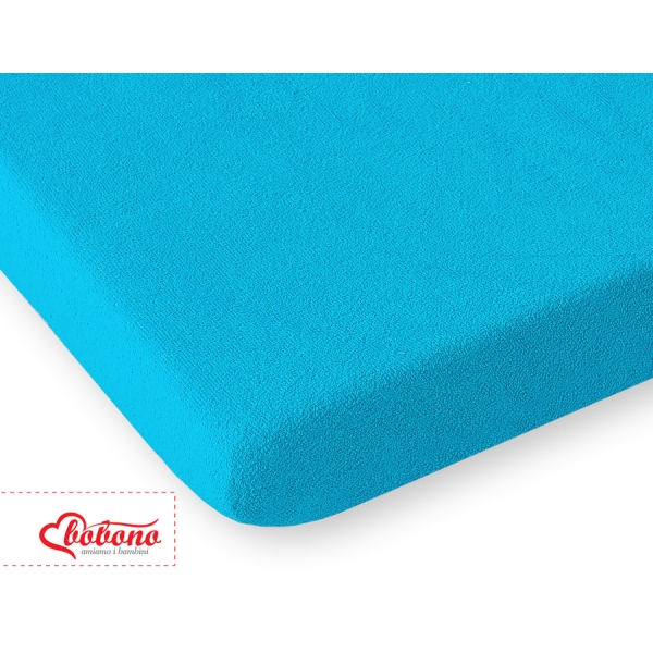 Drap Housse en éponge pour Lit Bébé 70x140 cm Turquoise