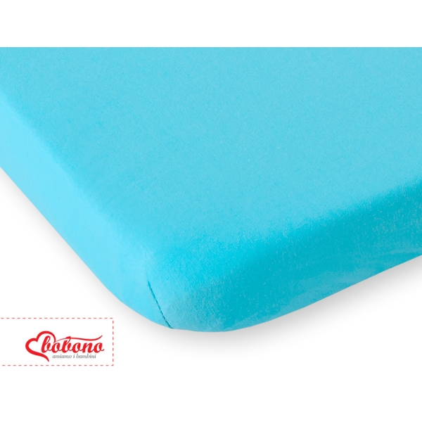 Drap Housse Jersey pour Lit Bébé 120 X 60 cm  Turquoise