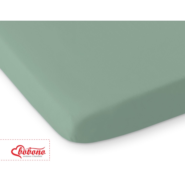 Drap-housse pour Berceau en Coton 140x70 cm Blanc Blanc Vert