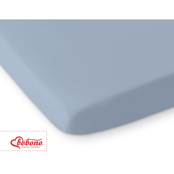 Drap-housse pour Berceau en Coton 140x70 cm Blanc Bleu Pastel