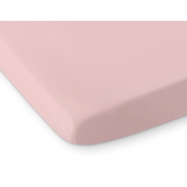 Drap-housse pour Berceau en Coton 140x70 cm Blanc Rose Poussiéreux