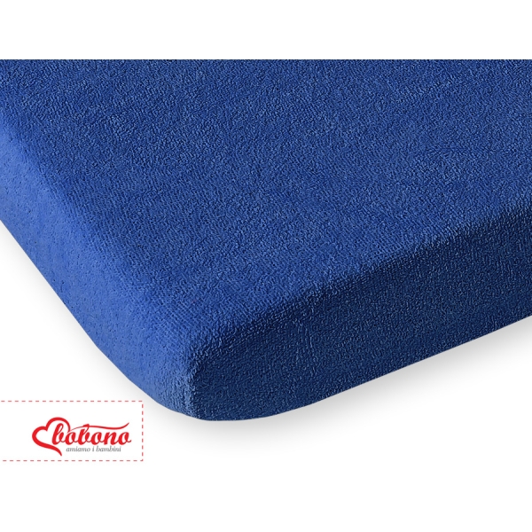 Drap pour Lit de Bébé en Tissu éponge 140x200cm Bleu Foncé