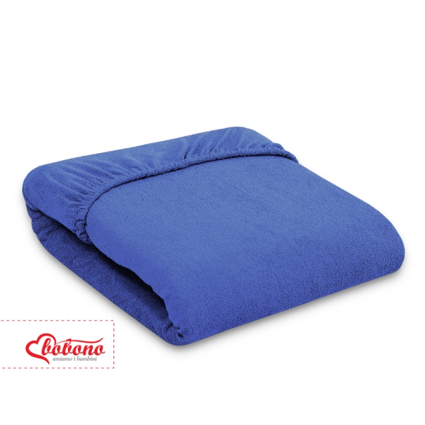 Drap pour Lit de Bébé en Tissu éponge 140x200cm Bleu Foncé