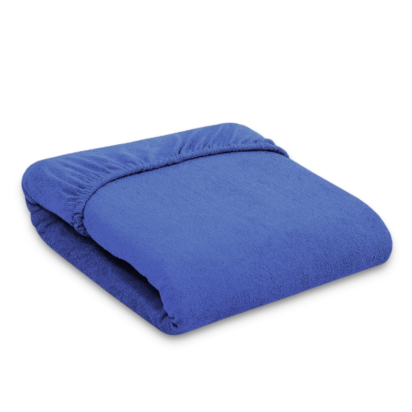 Drap pour Lit de Bébé en Tissu éponge 80x200cm Bleu Foncé