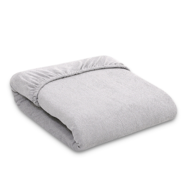 Drap pour Lit de Bébé en Tissu éponge 80x200cm Gris