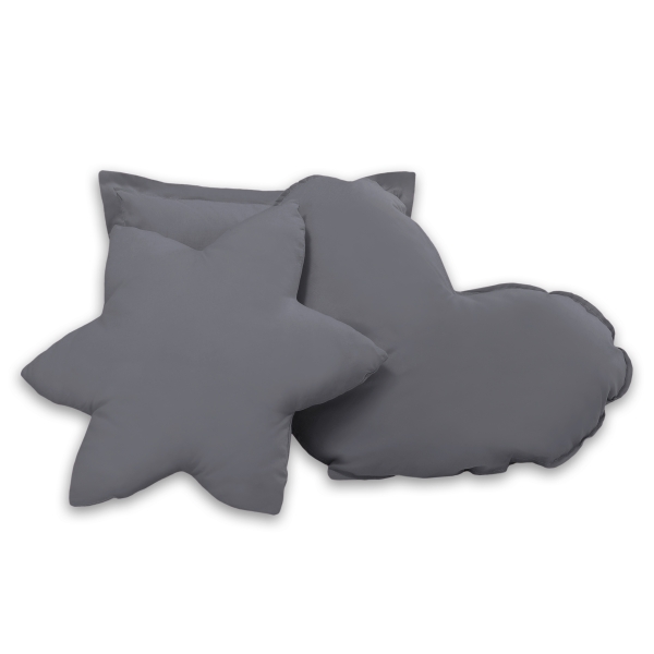 Ensemble de Coussin 3 pcs Anthracite