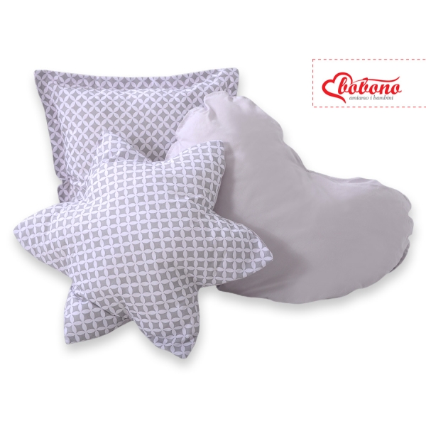 Ensemble de Coussin 3 pcs Gris