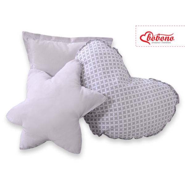Ensemble de Coussin 3 pcs Gris