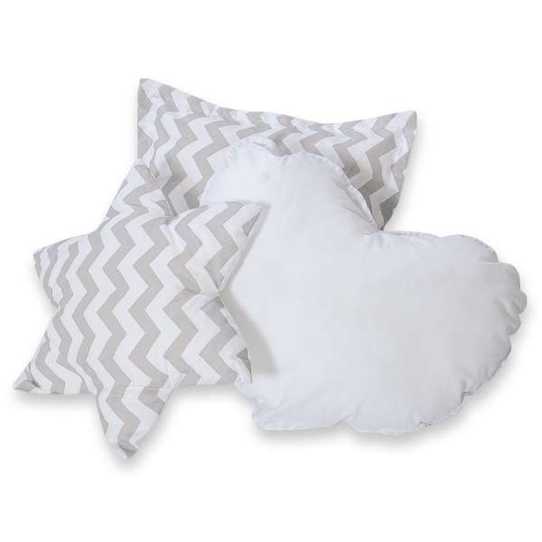 Ensemble de Coussin 3 pcs Gris Chevron