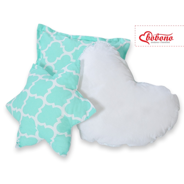 Ensemble de Coussin 3 pcs pour Tipi Menthe Maroc