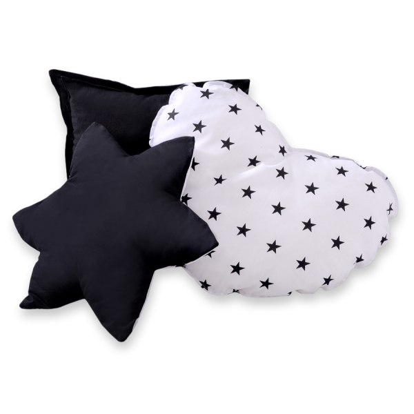 Ensemble de Coussin 3 pcs pour Tipi Noir
