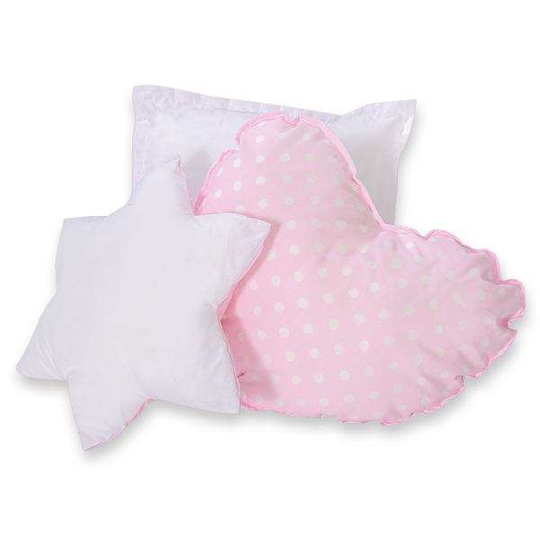 Ensemble de Coussin 3 pcs pour Tipi Rose à Pois