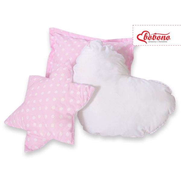 Ensemble de Coussin 3 pcs pour Tipi Rose à Pois