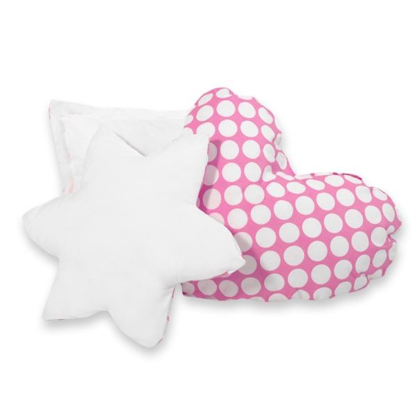 Ensemble de Coussin 3 pcs pour Tipi Rose à Pois