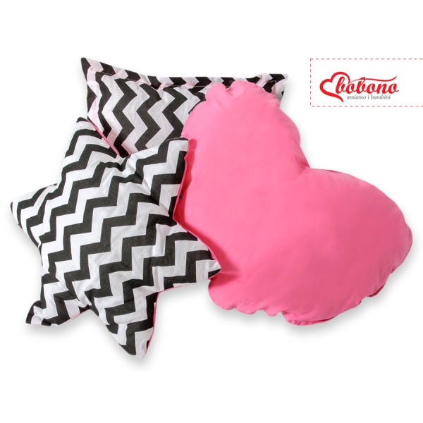 Ensemble de Coussin 3 pcs Rose Noir Chevron