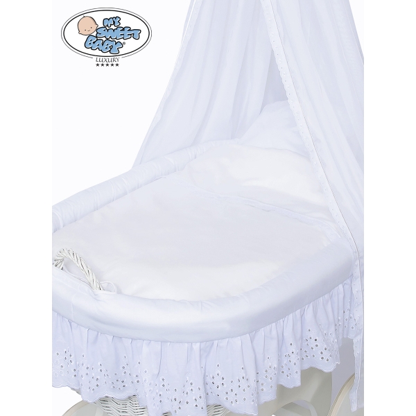 Blanc Ensemble de Couvertures 4 pcs pour Berceau avec Ciel Sophia
