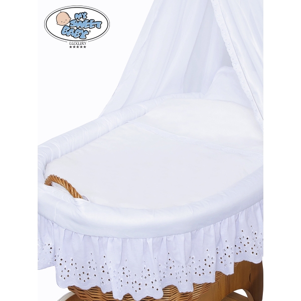 Blanc Ensemble de Couvertures 4 pcs pour Berceau avec Ciel Sophia