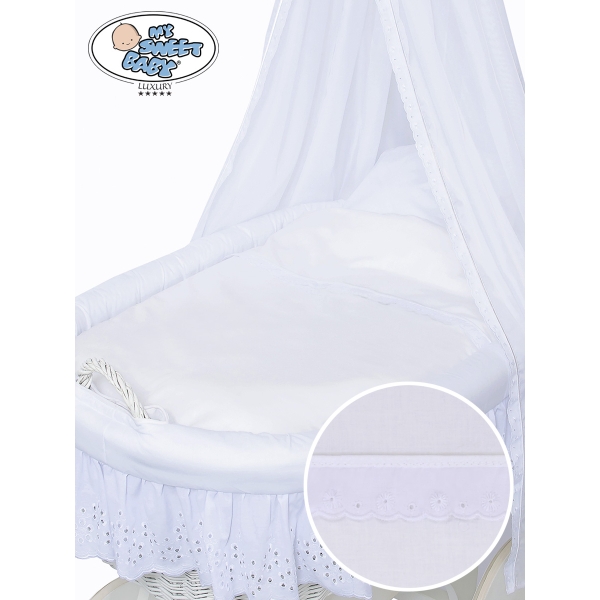 Blanc Ensemble de Couvertures 4 pcs pour Berceau avec Ciel Sophia
