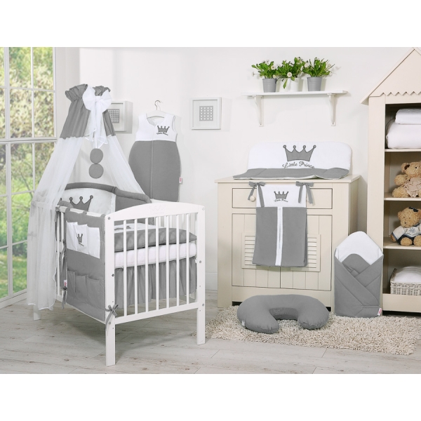 Ensemble de Linge de Lit 5 pcs avec Baldaquin - Little Prince/Princess Anthracite
