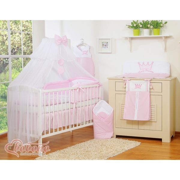 Ensemble de Linge de Lit 5 pcs avec Moustiquaire Rose Prince / Princess