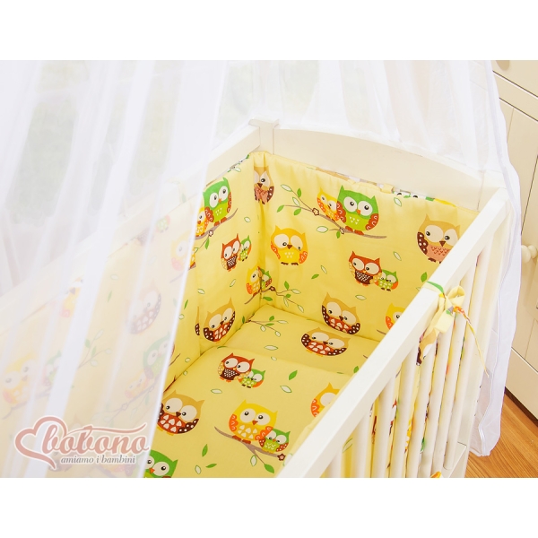 Ensemble de Linge de Lit 6 pcs pour Lit de Cododo Crème Hiboux