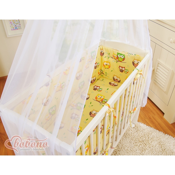 Ensemble de Linge de Lit 6 pcs pour Lit de Cododo Crème Hiboux