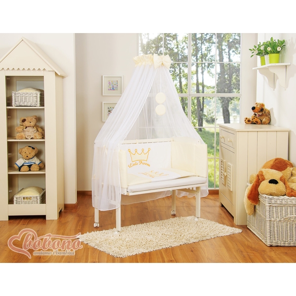 Ensemble de Linge de Lit 6 pcs pour Lit de Cododo Crème Prince / Princess